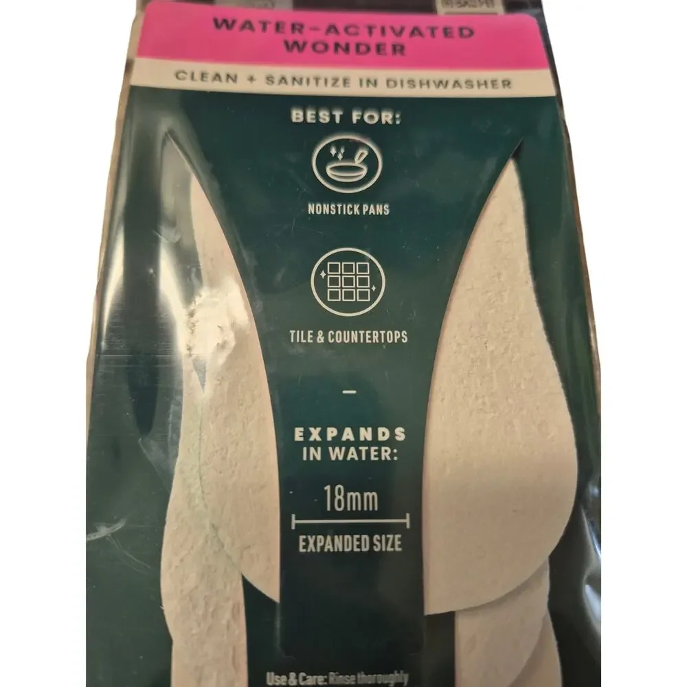 Scotch Brite 3 Expanding Sponges Dishwasher Safe Pop Up Sponge Expand Water s5